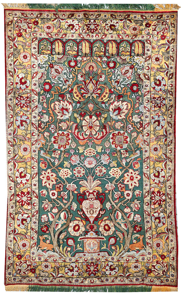 Bonhams A Kashan Rug Central Persia Size Approximately 4ft 2in X