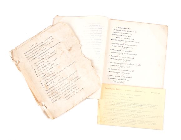 Bonhams INUIT HYMNAL. LONNEUX, MARTIN J., S.J., compiler & translator