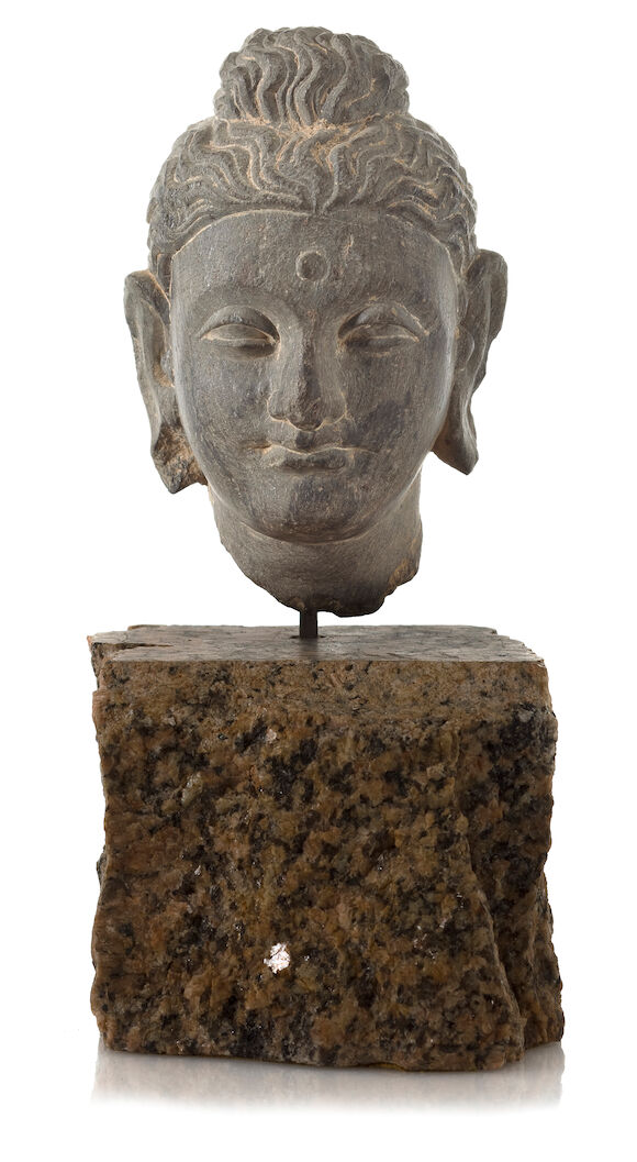 Bonhams : A small gray schist head of Buddha Ancient region of Gandara ...