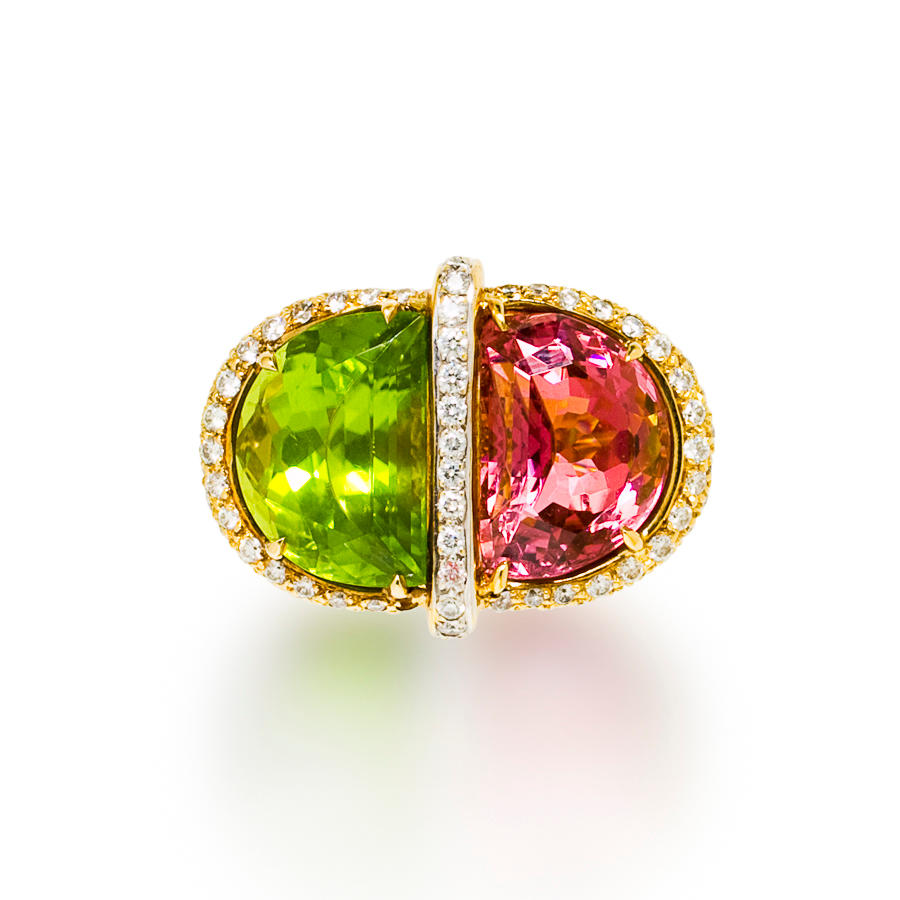 Bonhams : A gem-set and diamond ring, Tony Duquette