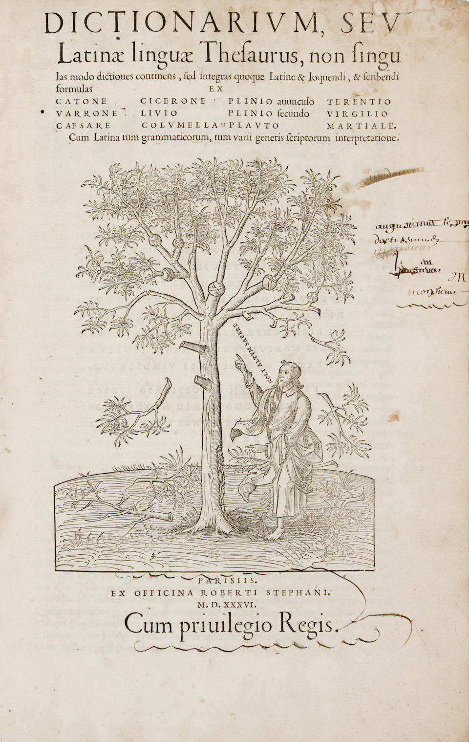 Bonhams Estienne Robert 1503 1559 Dictionarium Seu Latinae Linguae Thesaurus Paris Robert Estienne December 14 1536