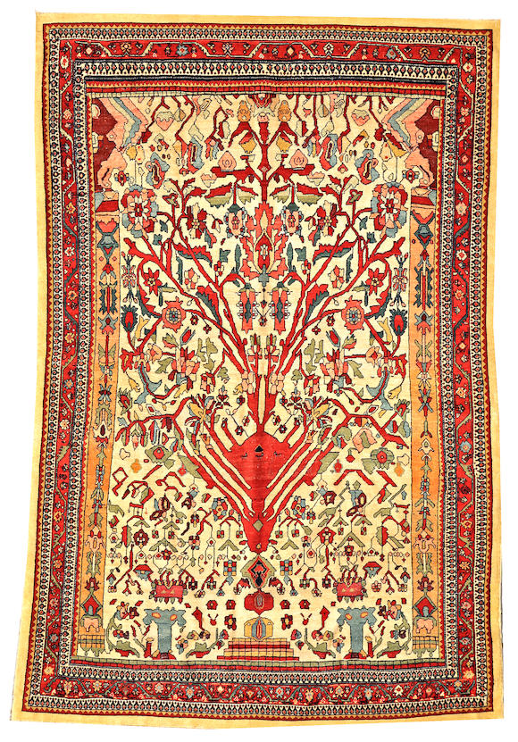 Bonhams A Sarouk Fereghan Rug Central Persia Size Approximately 4ft
