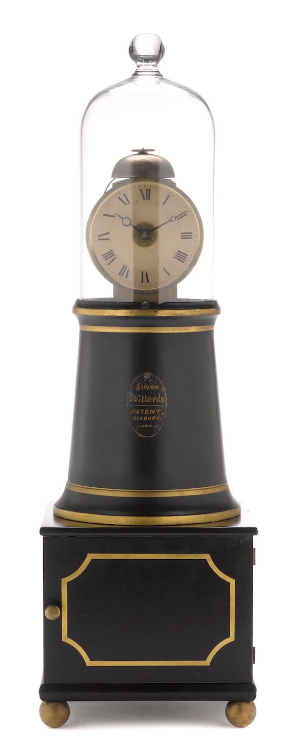 Bonhams A Simon Willard painted lighthouse clock Roxbury