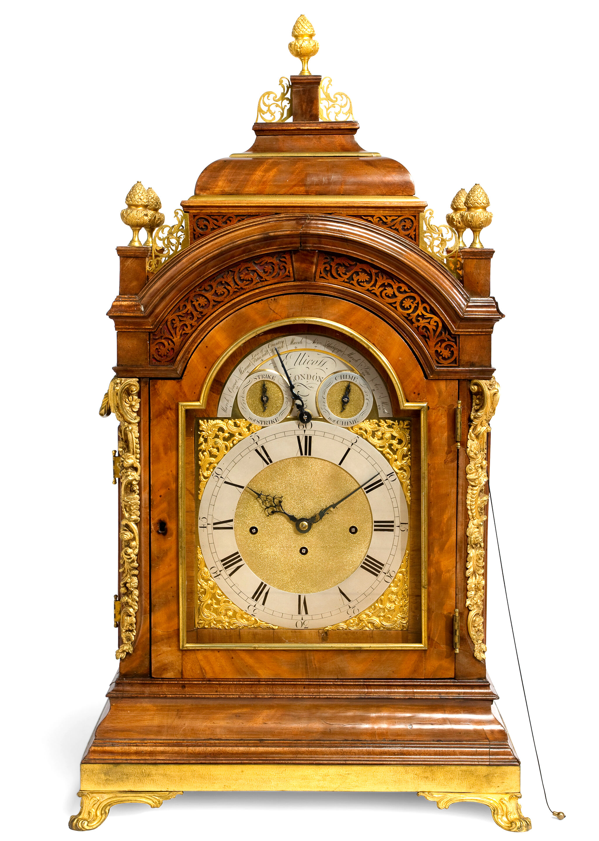 A magnificent George III faded mahogany 12-tune musical turntabl