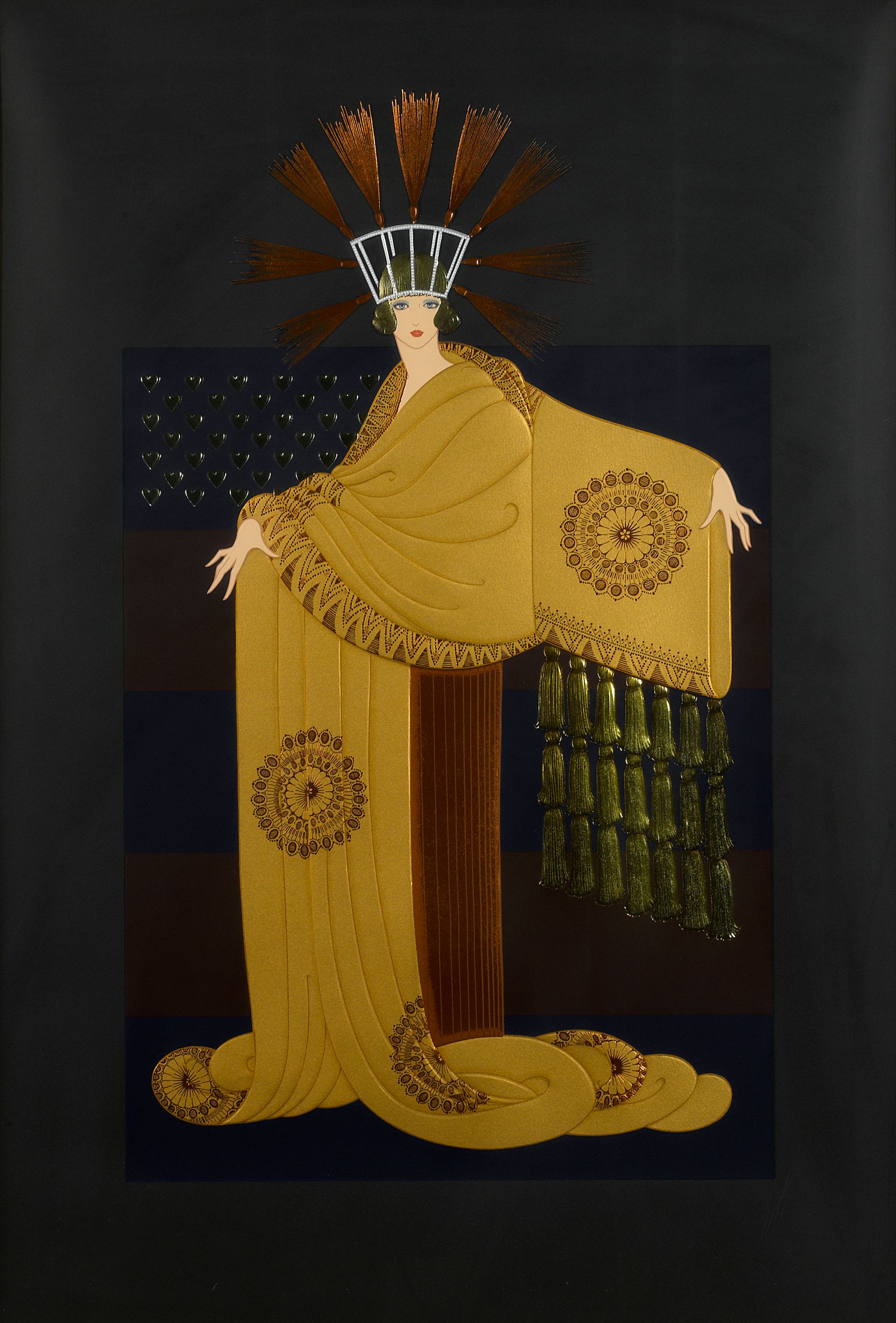 Fringe Cape; Tassel Gown, from American Millionaires