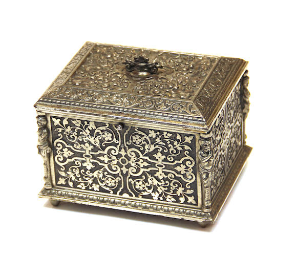 Bonhams : A Renaissance revival steel dresser box O. Prachthauser ...