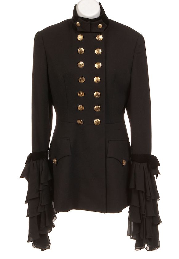 Bonhams : A Dolce & Gabbana military jacket with ruffled cuffs