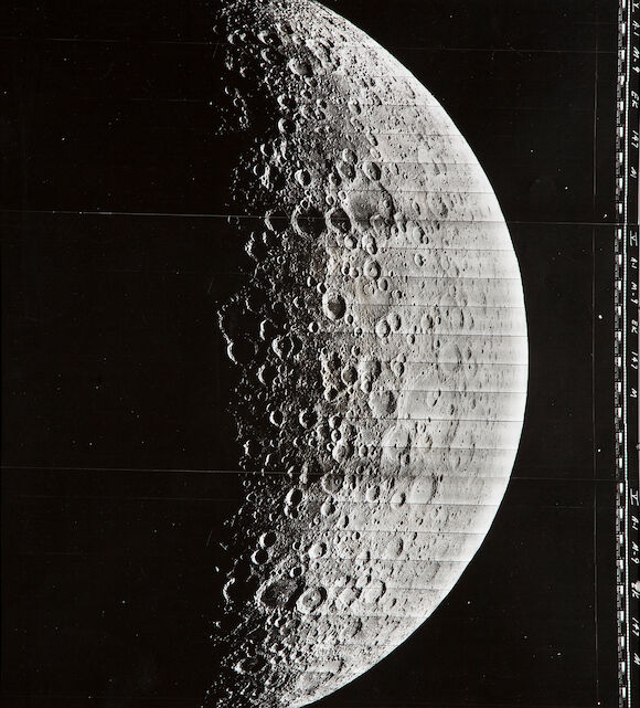 Bonhams : LUNAR ORBITER V. View of the area just south of the Alexander ...