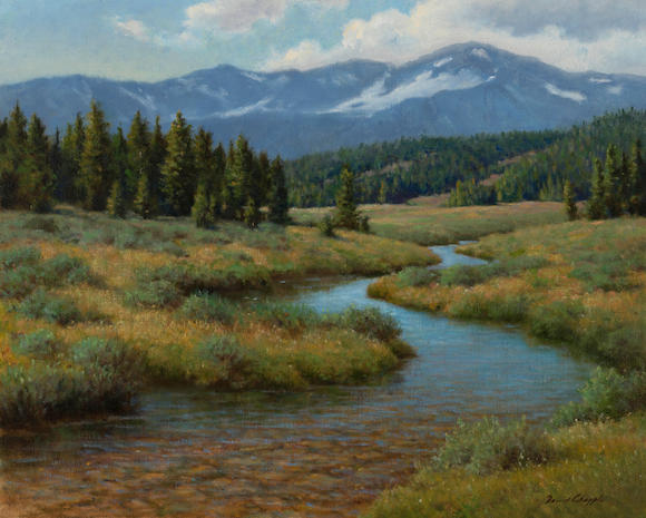 Bonhams : David Chapple (American, born 1947) Alpine meadow 24 x 30in