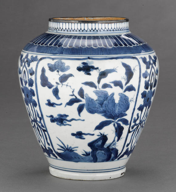 Bonhams : An Arita porcelain ovoid jar Circa 1680