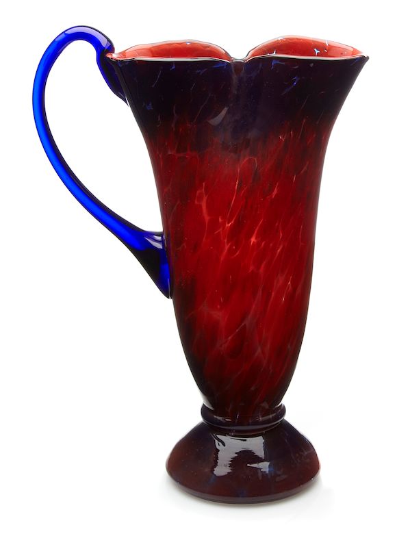 Bonhams A Schneider glass ewer designed 1920s