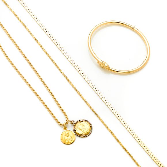 Bonhams A collection of 14k and 18k gold jewelry