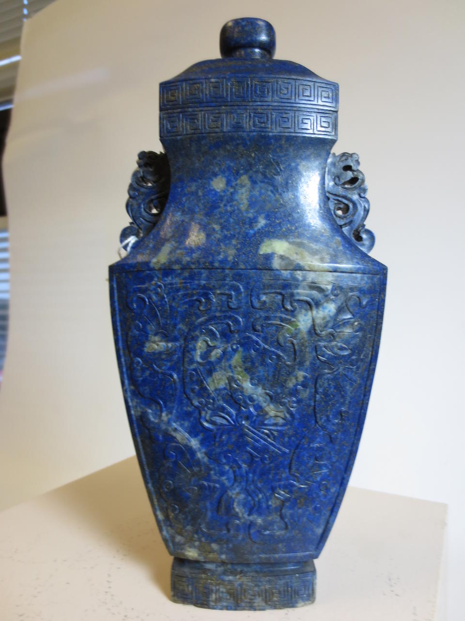 Bonhams : A lapis lazuli covered urn 18th/19th century