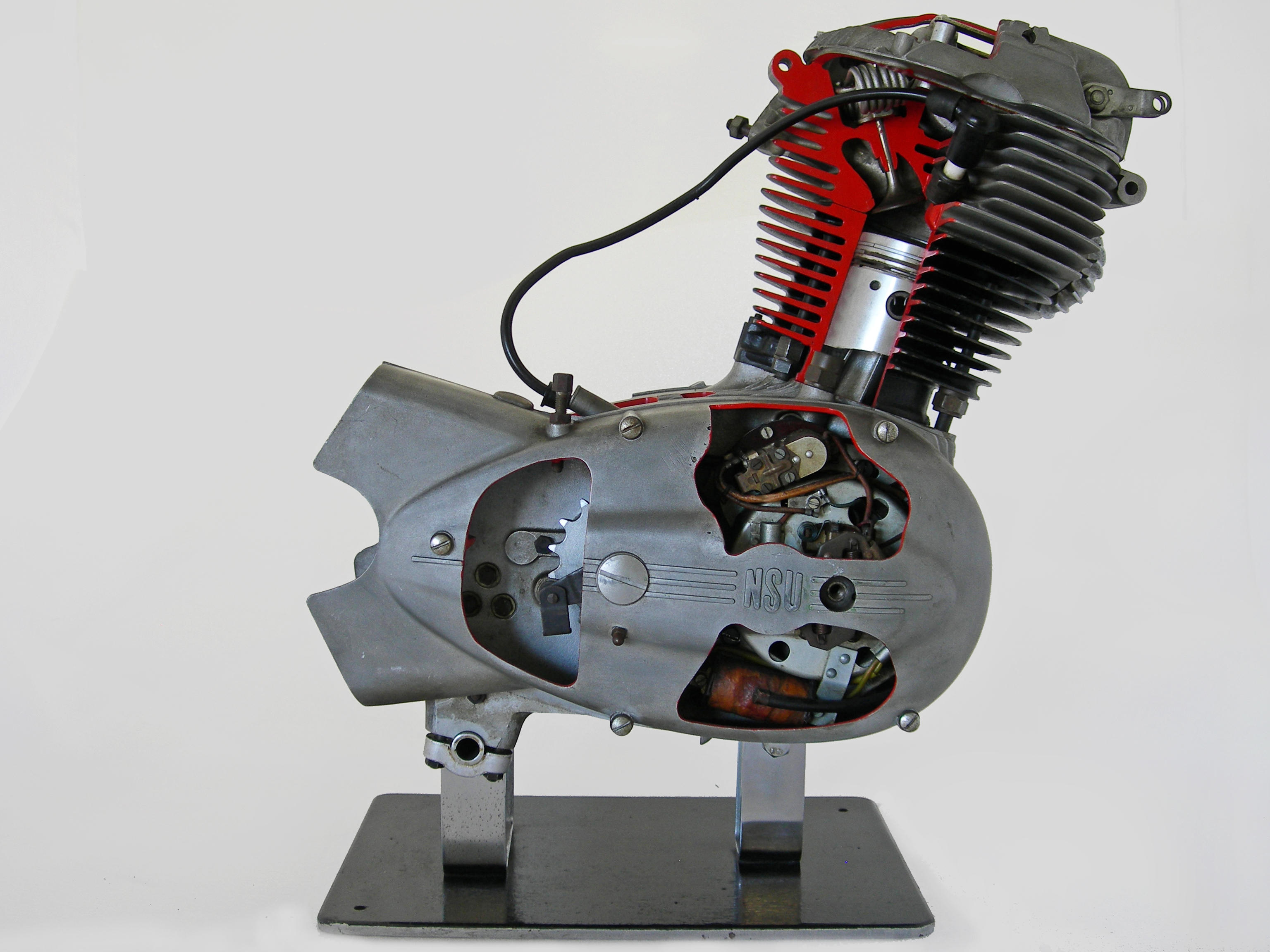 Bonhams Cars : A good NSU cutaway display engine,