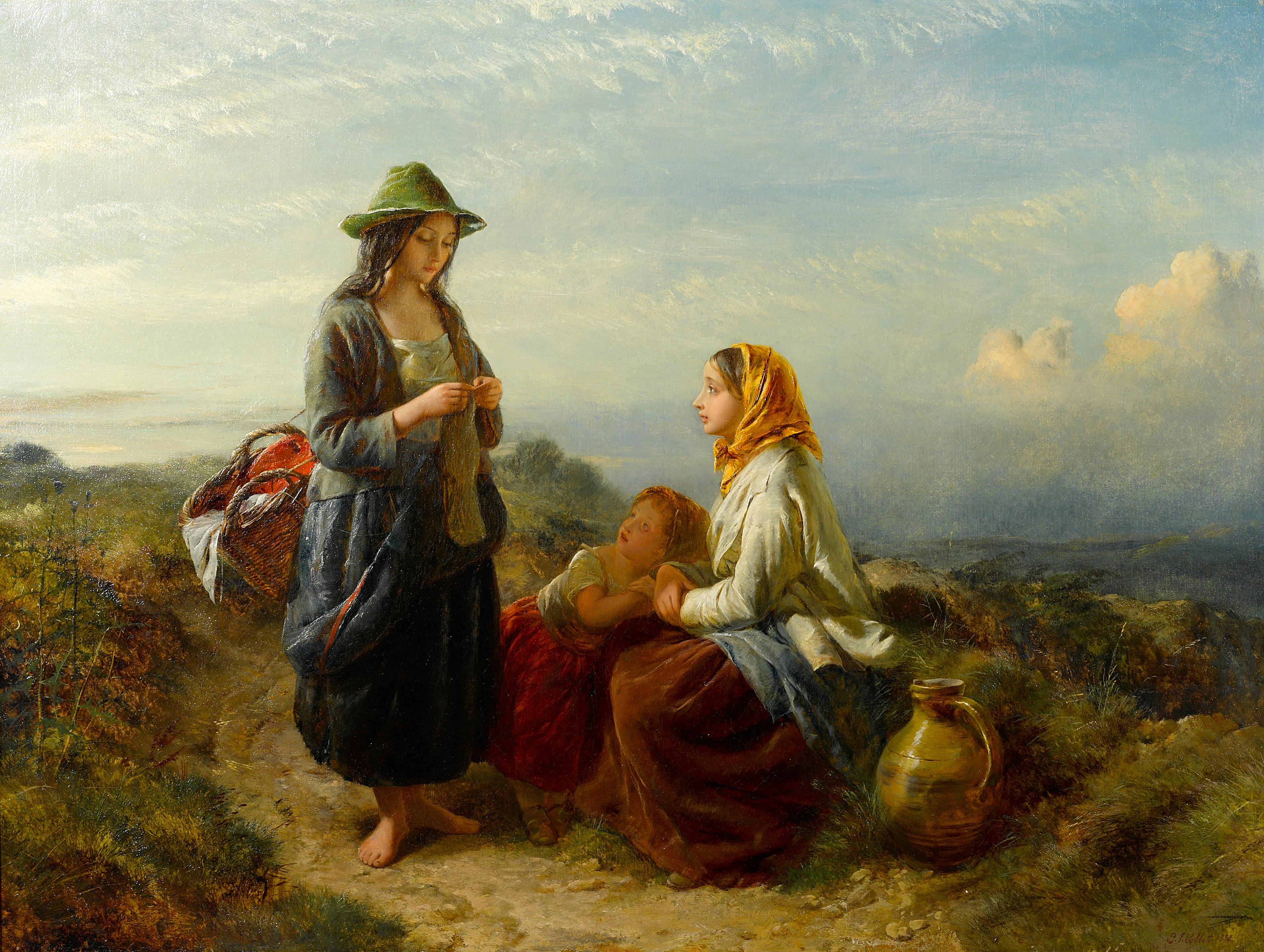 Bonhams : Edward John Cobbett (British, 1815-1899) Gossips by the ...