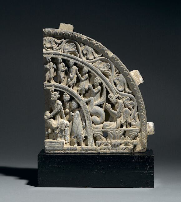 Bonhams : A schist relief panel from a chaitya arch Ancient region of ...