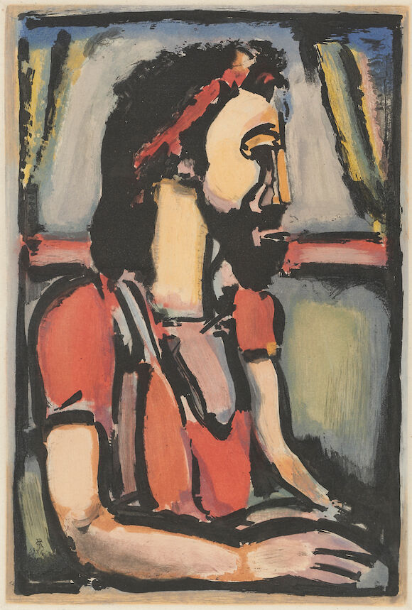 The Nativity George Rouault Bonhams : Georges Rouault (1871-1958); Christ en profil, à droite, from ...