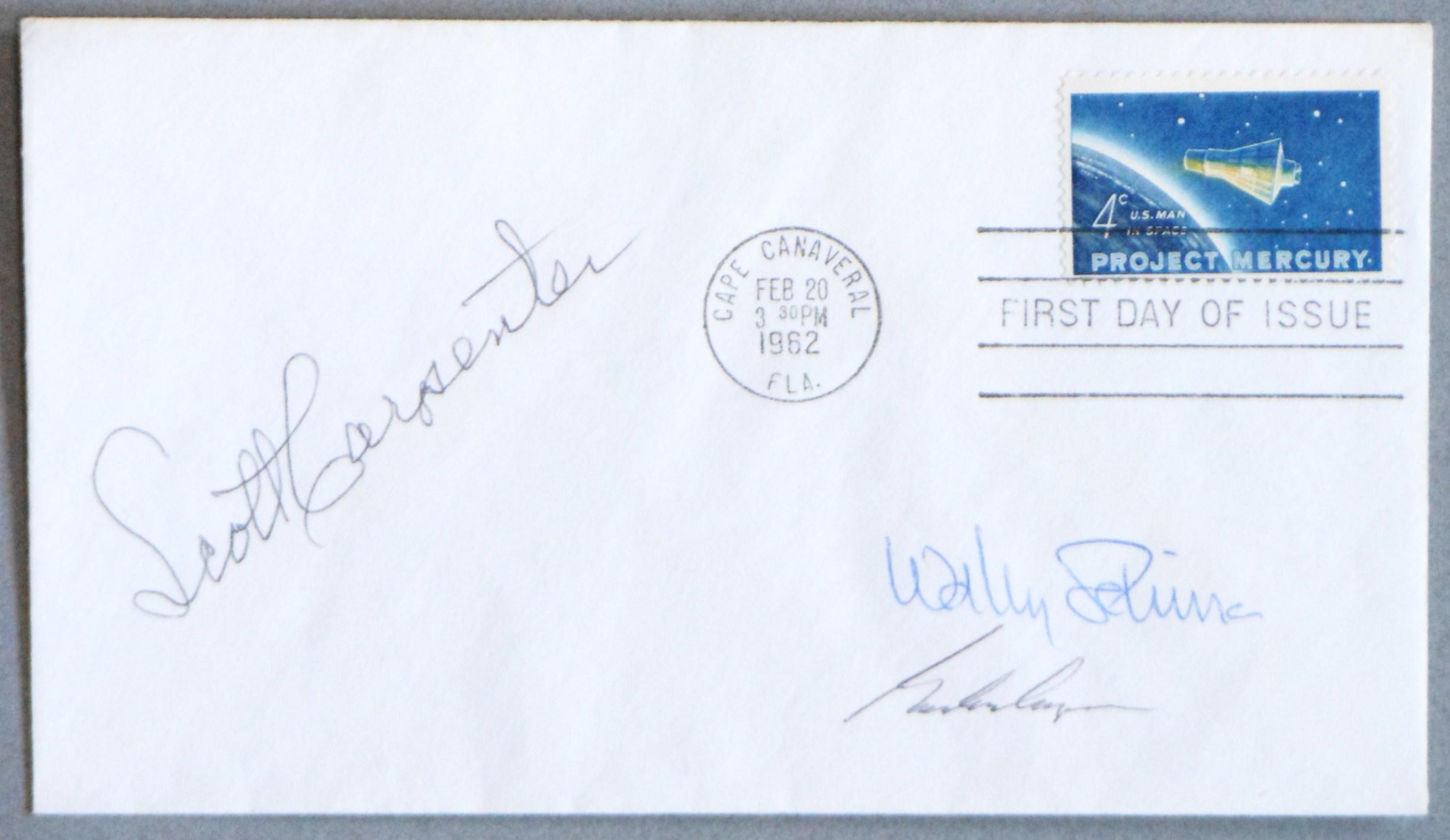 MERCURY STAMP FIRST DAY COVER—SIGNED.