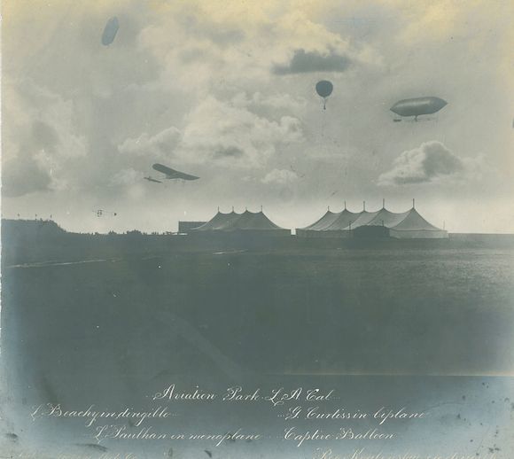 Bonhams LOS ANGELES INTERNATIONAL AIR MEET, 1910. Group of 5 black