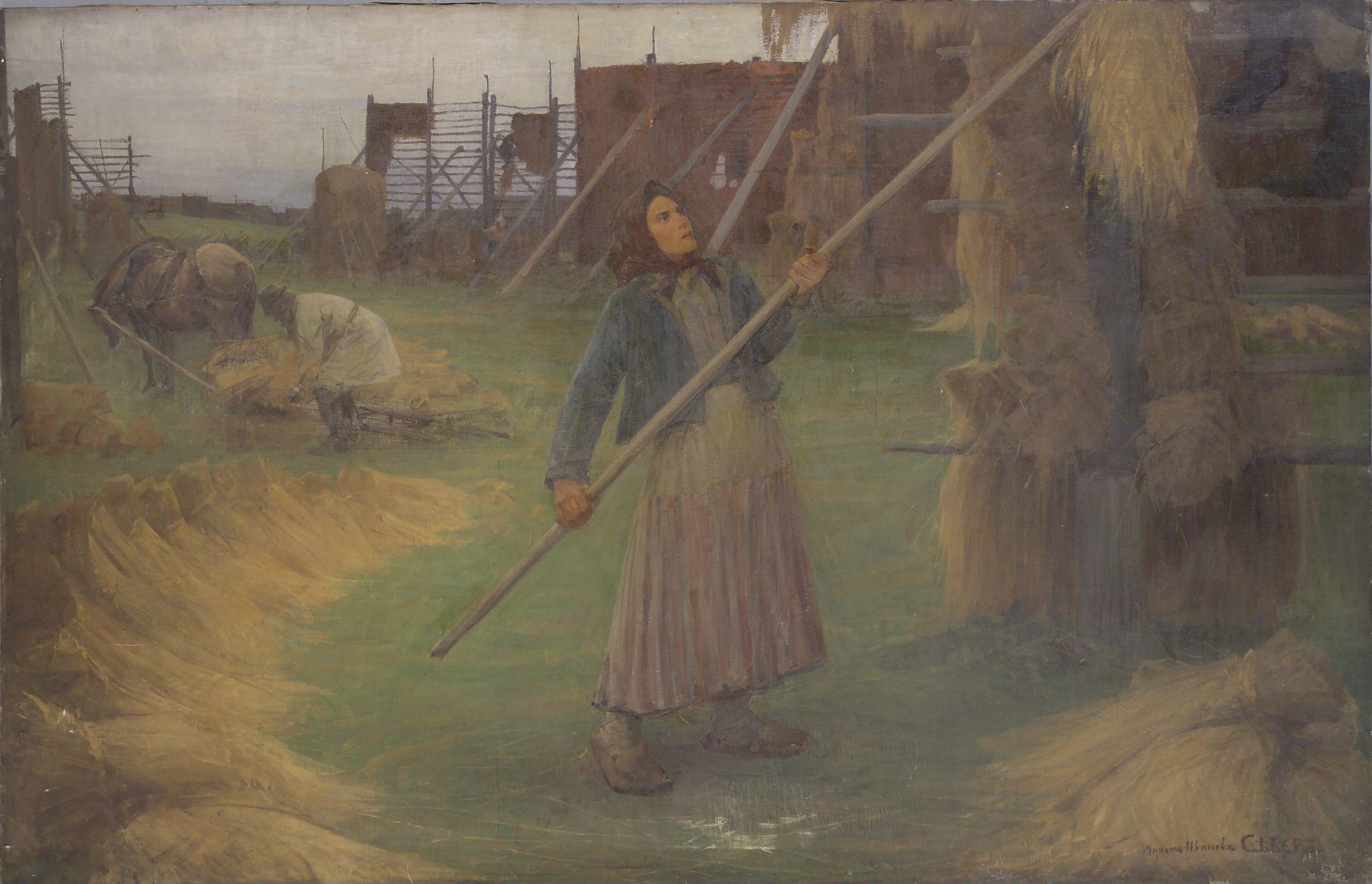 Stacking Hay