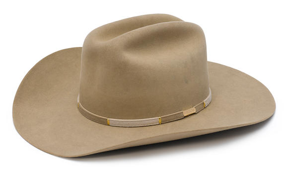 Bonhams : A Larry Hagman signed Stetson cowboy hat