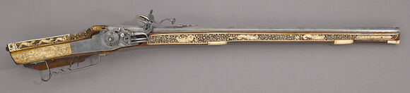 Wheelock Rifle Bonhams : A German wheelock sporting rifle -Select US Arms Type-