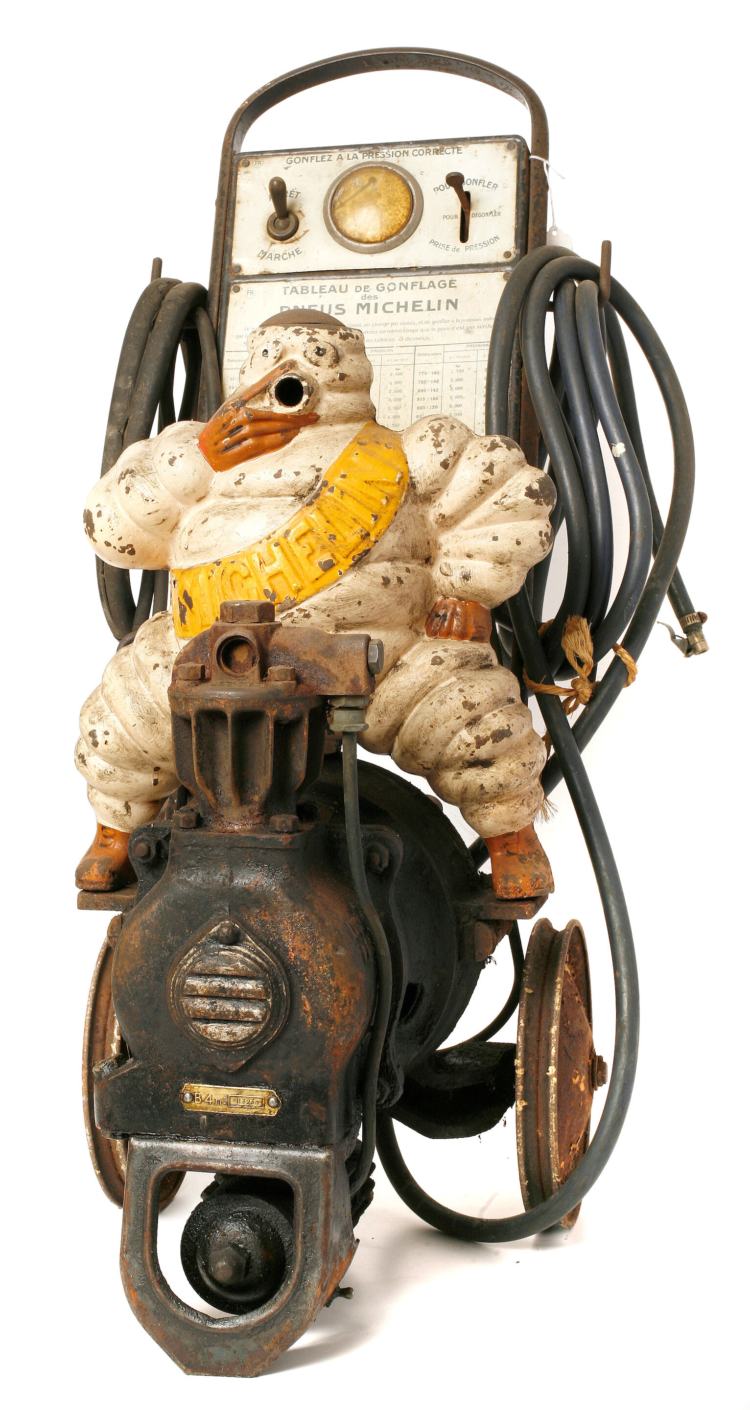 Bonhams Cars : A large rolling Michelin Man air compressor, c. 1920s,