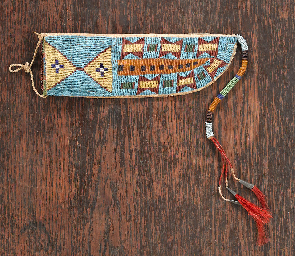 Bonhams : A Cheyenne beaded knife sheath