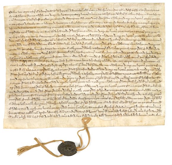 Bonhams MEDIEVAL LAND GRANT CHARTER. Latin manuscript on vellum Charter Definition Medieval