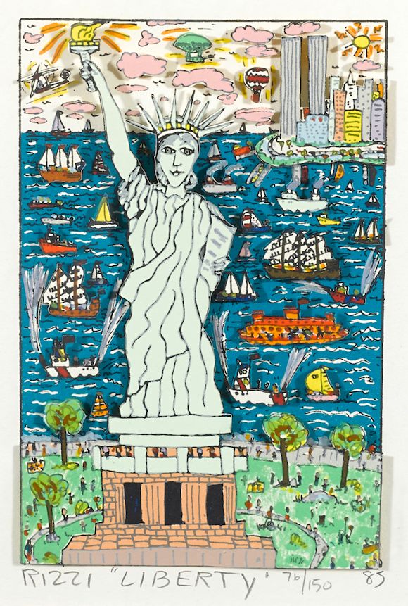 Bonhams : James Rizzi (American, born 1950); Liberty;
