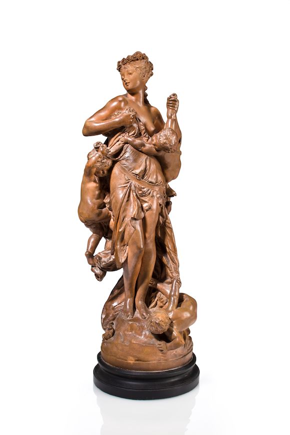 Bonhams : A terracotta group, l'Innocence Tourmentée par l'Amour Albert ...