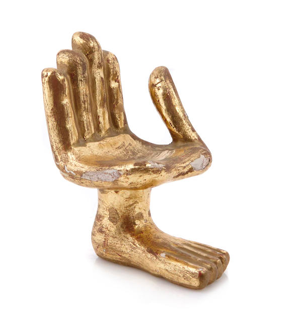 Bonhams : Pedro Friedeberg (Mexican, born 1937) minature hand foot chair