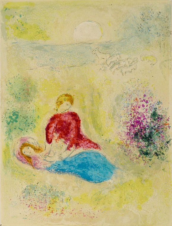 Bonhams : Marc Chagall (1887-1985); L'Arondelle, pl. 12, from Daphne ...