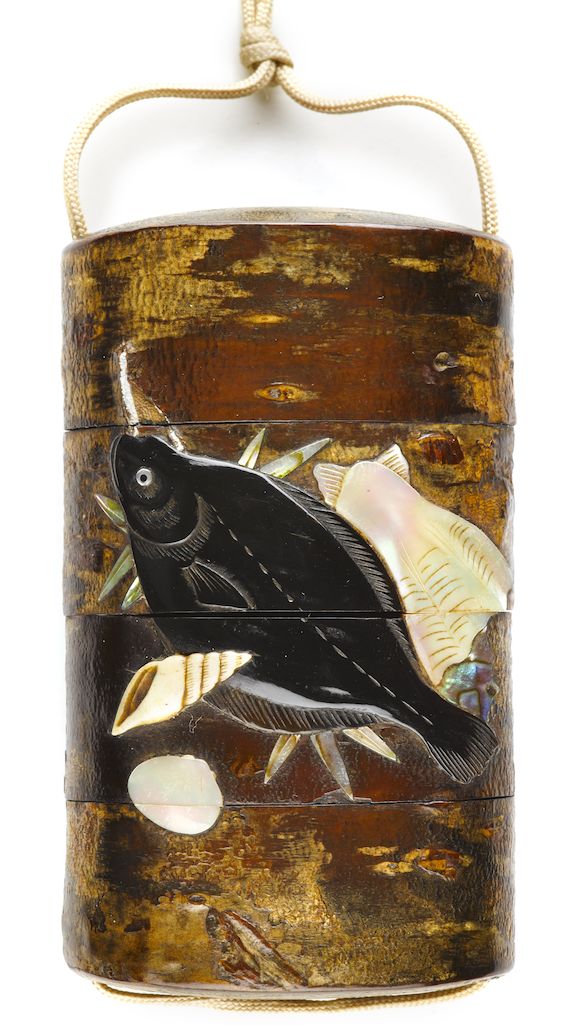 Bonhams : Three inro Edo period, (19th century)