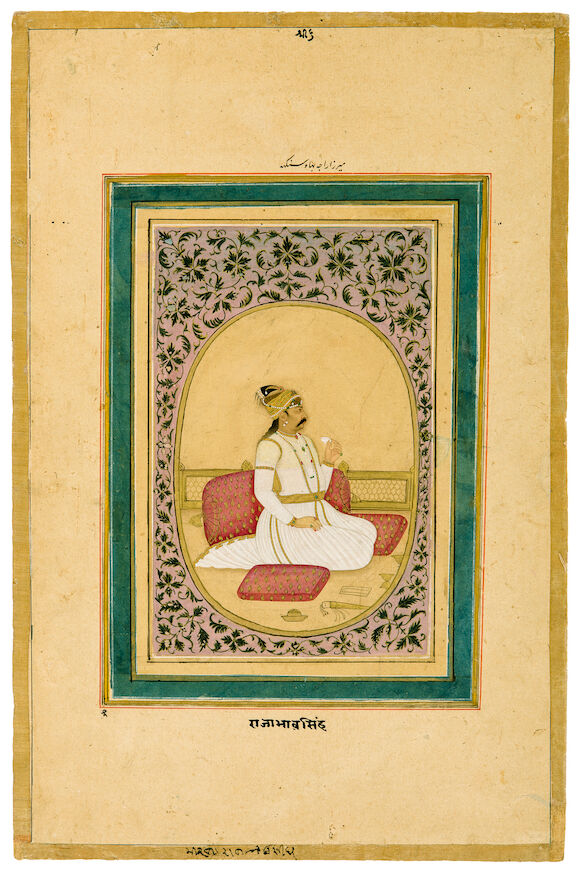Bonhams : A portrait of Raja Bhao Singh of Bundi Possibly Kishangarh ...