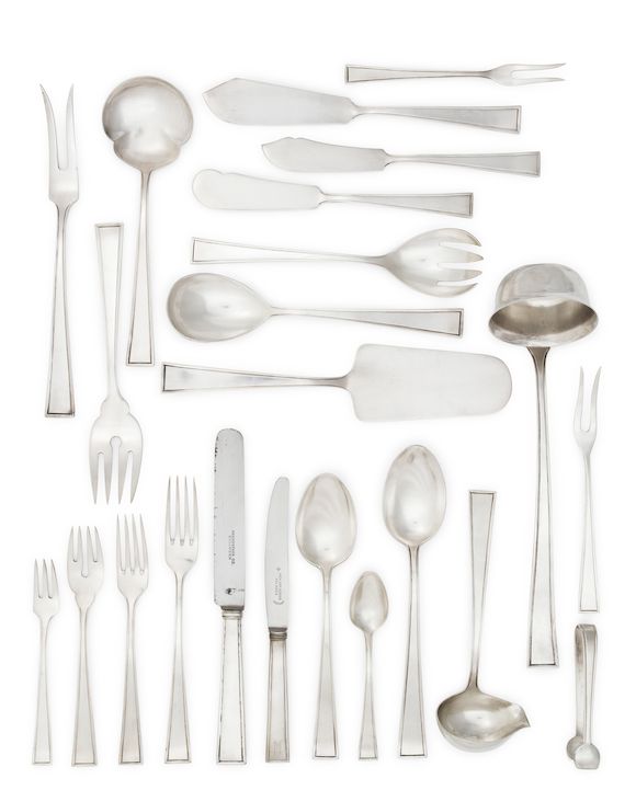 Bonhams An extensive Chinese Export 935 standard silver flatware