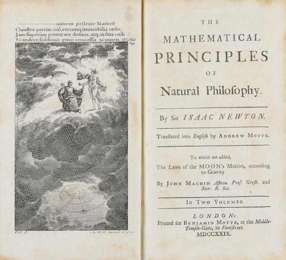 Bonhams Newton Isaac 1642 1727 The Mathematical Principles Of Natural Philosophy 4841