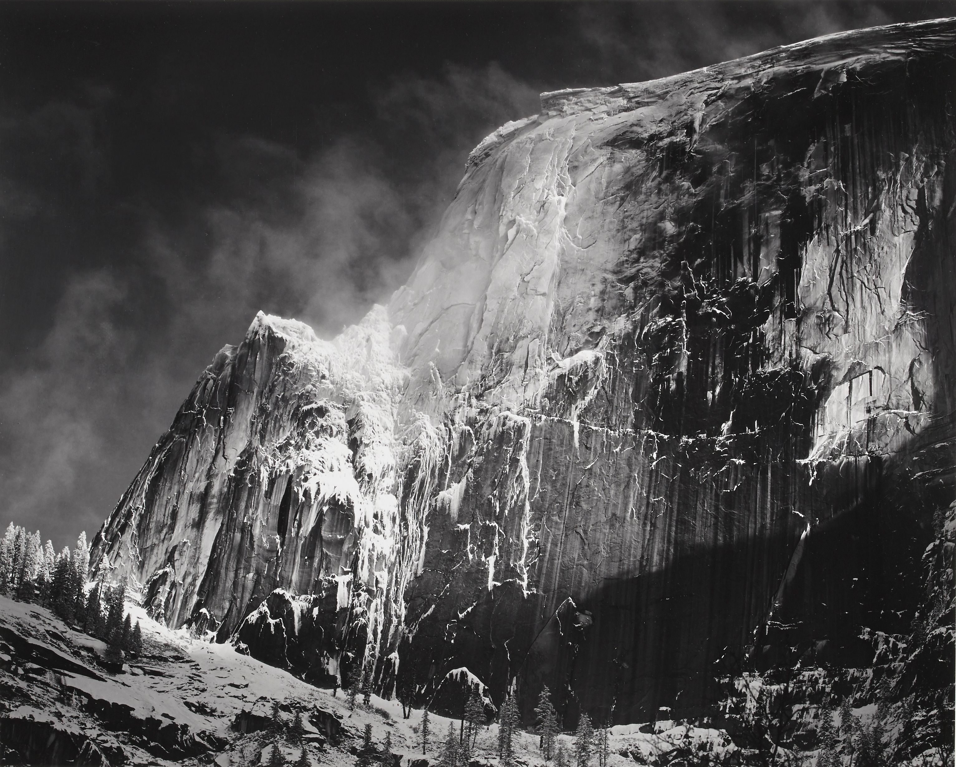 Half Dome, Blowing Snow, Yosemite National Park