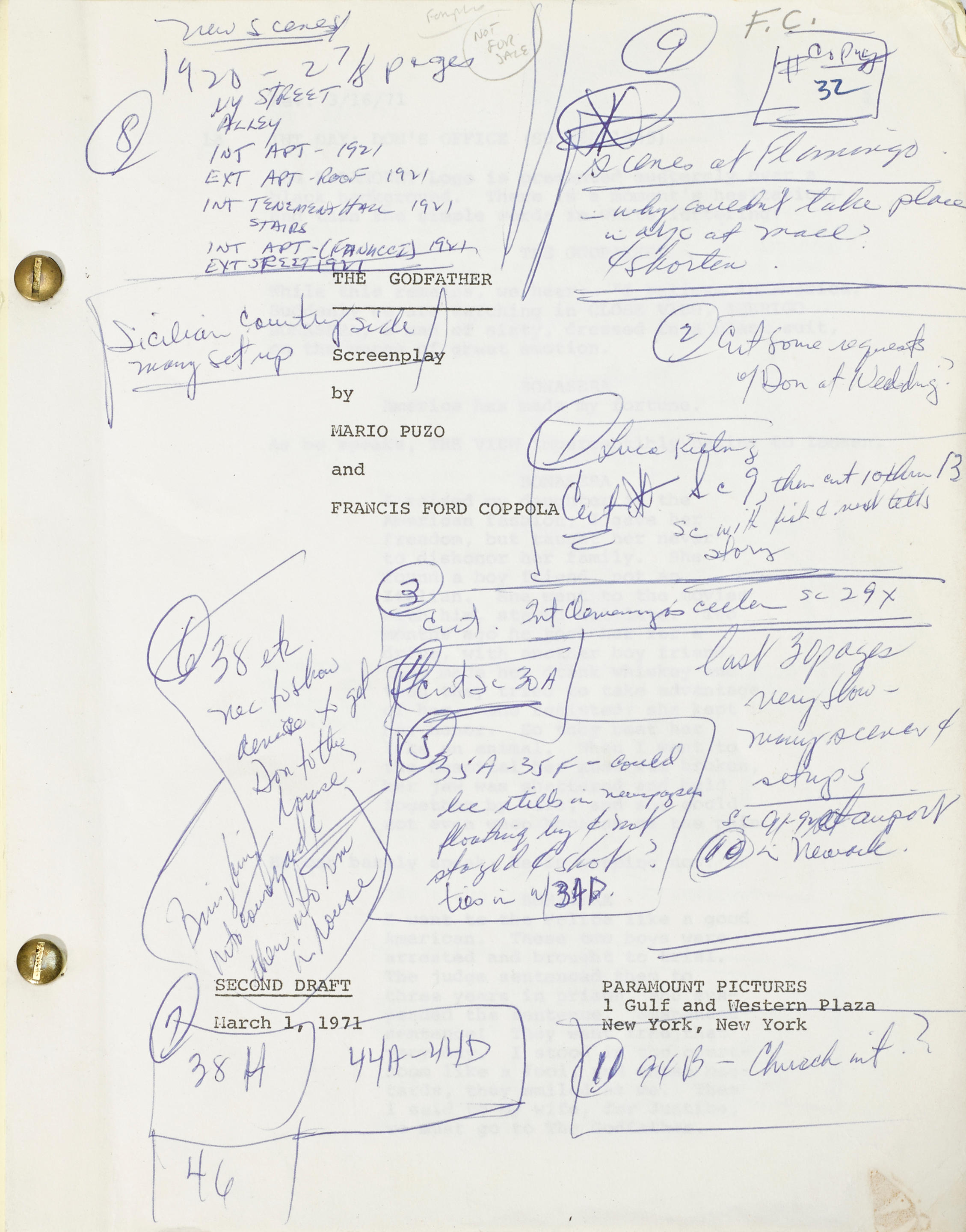 the godfather 2 script