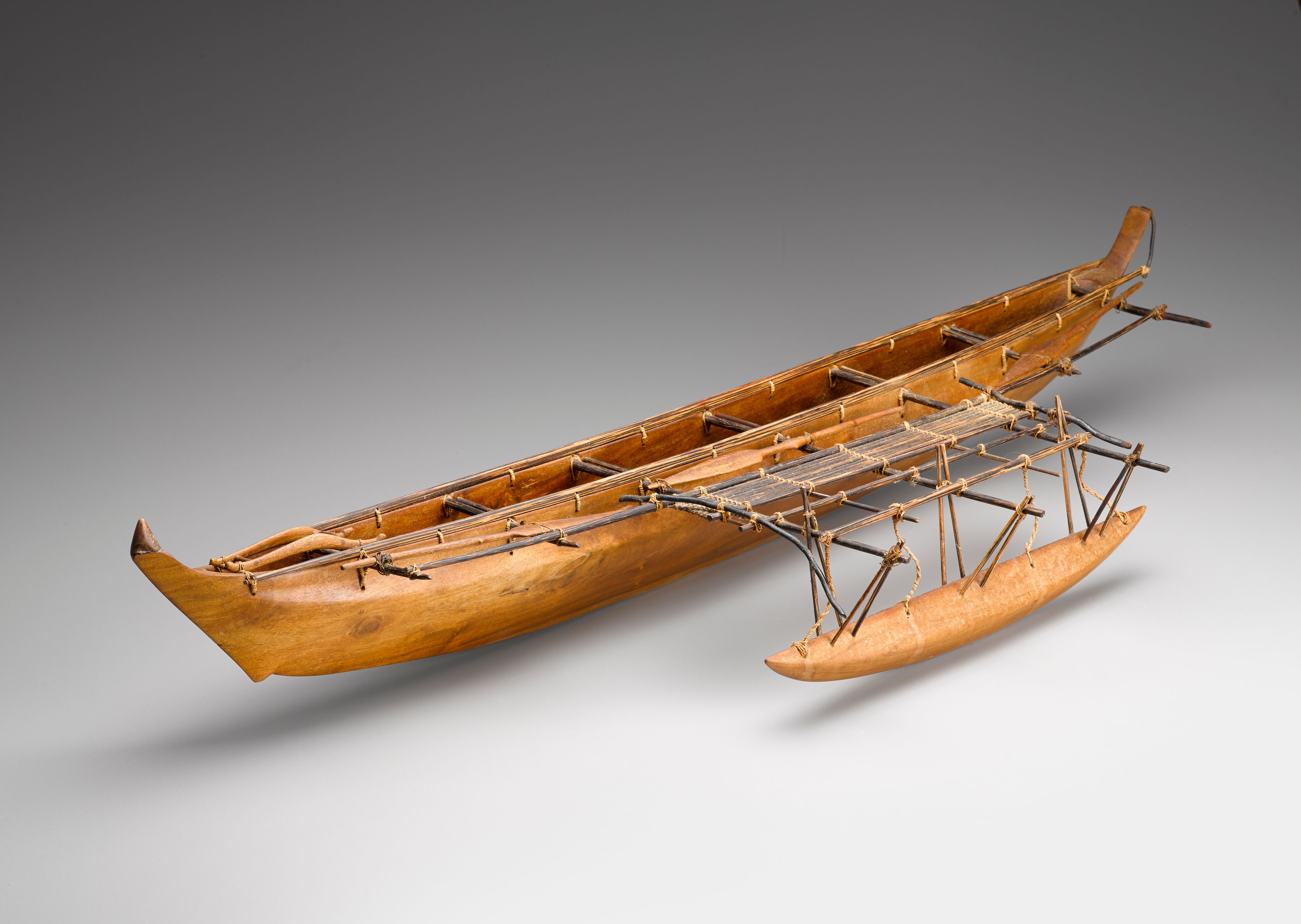 Model Outrigger Canoe, Micronesia