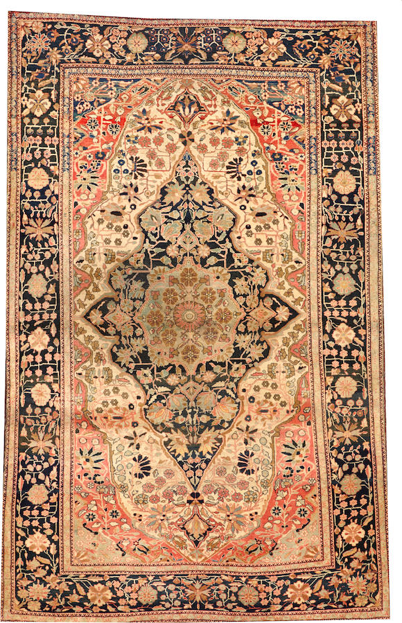 Bonhams A Mohtasham Kashan Rug Central Persia Size Approximately 4ft 3in X 6ft 9in