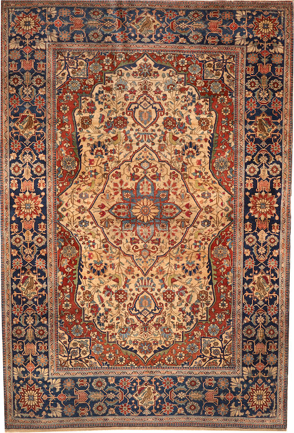 Bonhams A Mohtasham Kashan Rug Central Persia Size Approximately 4ft 8in X 6ft 9in