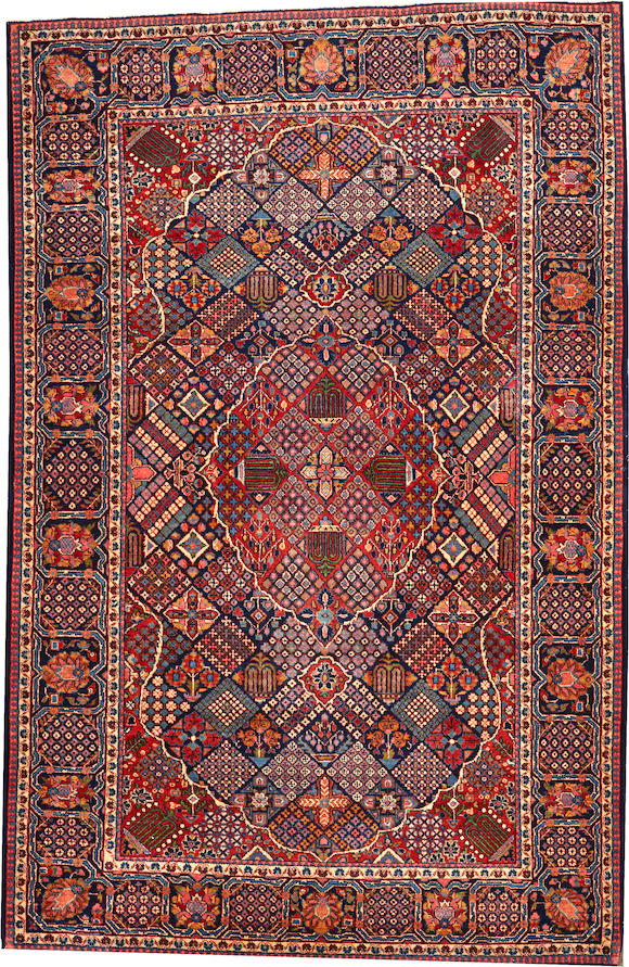 Bonhams A Dabir Kashan Rug Central Persia Size Approximately 4ft 3in X 6ft 7in