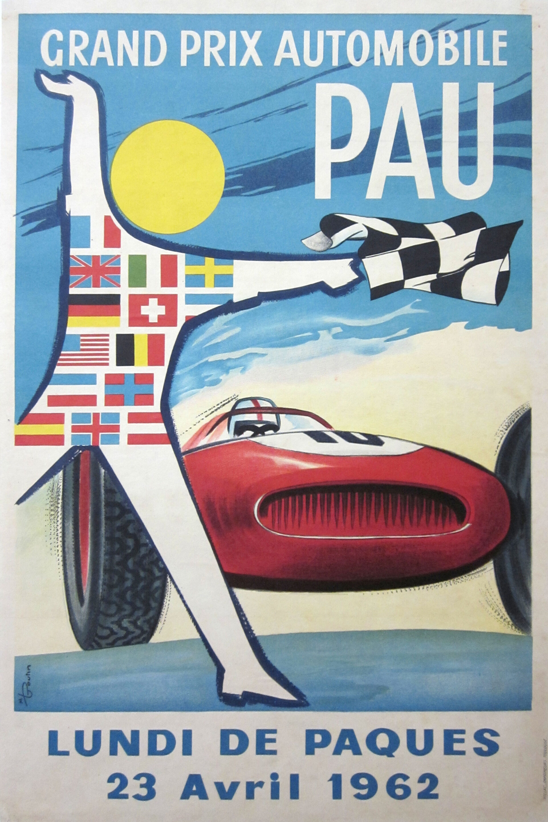 Bonhams Cars : Two 1960s French racing posters from Pau and Paris,