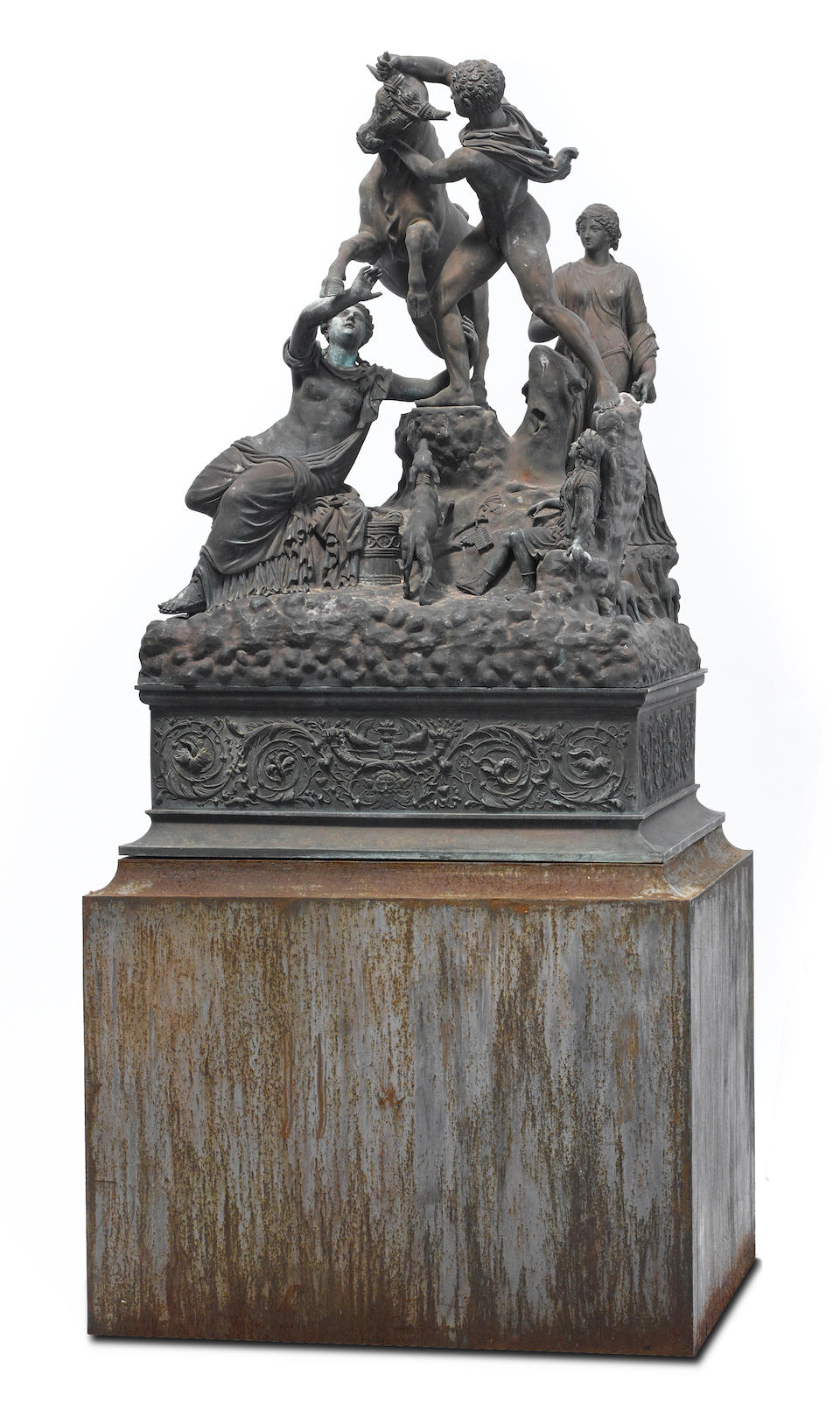 Bonhams : A monumental Italian bronze figural group of the Farnese Bull ...