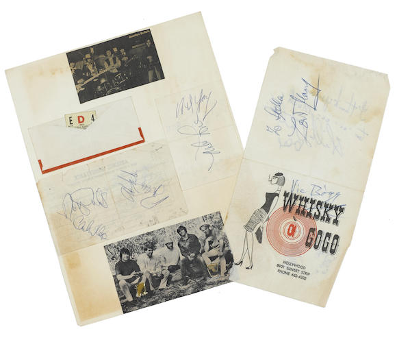 Bonhams : A group of 1960s rock & roll signatures