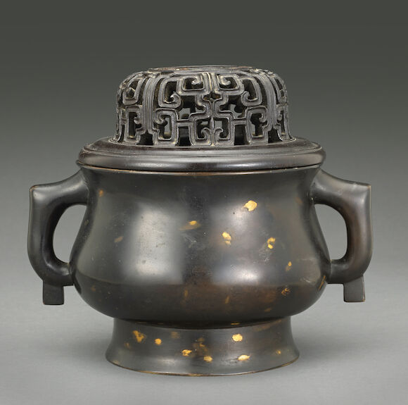 Gift Splashed Censer Bonhams : A bronze archaistic censer with gilt-splashed decoration, gui ...