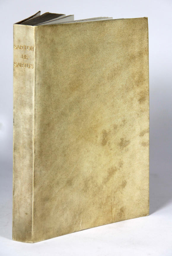 Bonhams : DOVES PRESS. CARLYLE, THOMAS. Sartor Resartus The Life ...