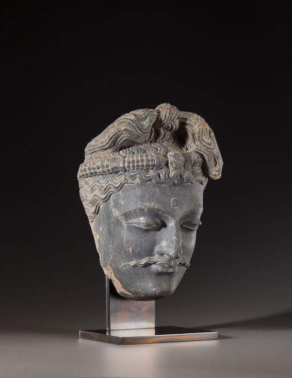 Bonhams : A schist head of a Maitreya Ancient region of Gandhara, 3rd ...
