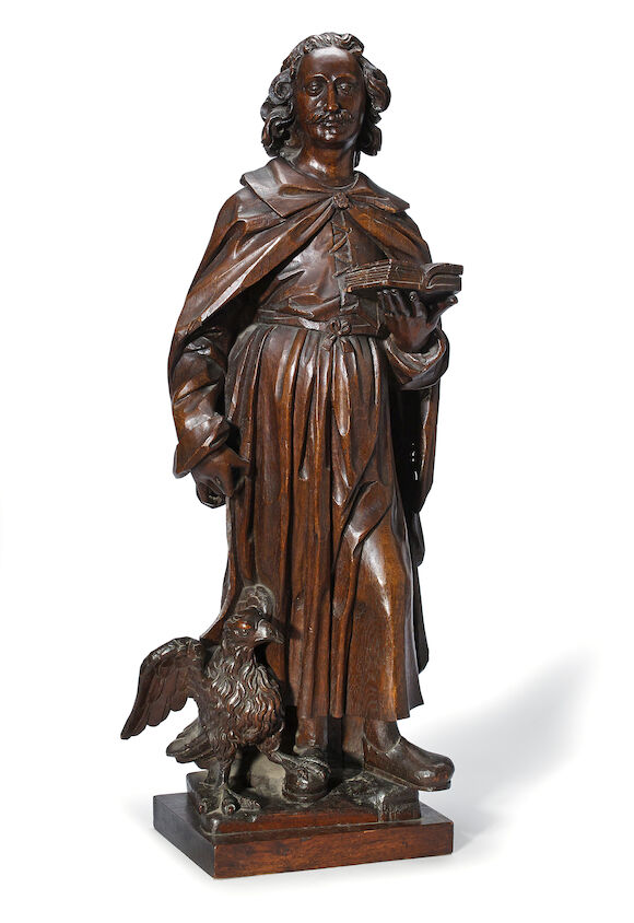 Bonhams : A Northern European carved oak figure of St. John the ...